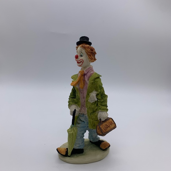 Ceramic Morelia Banker Clown Figurine Sculpture 9-1/2” Vintage - Picture 3 of 13